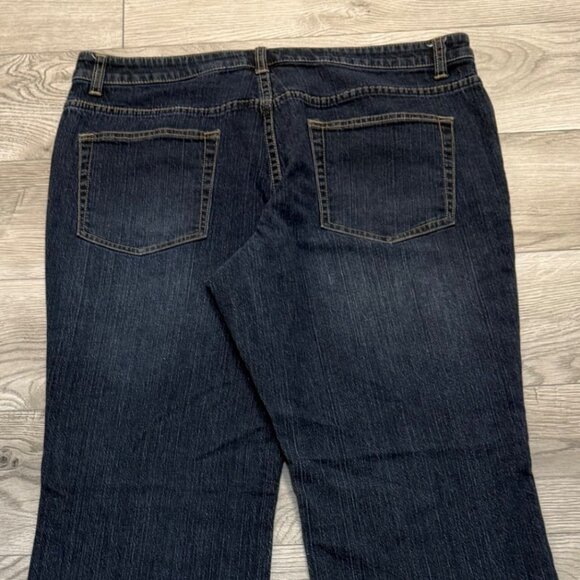 Coldwater Creek Womens Dark Wash Denim Jeans P16 Bootcut Mid Rise Stretch - Picture 5 of 13